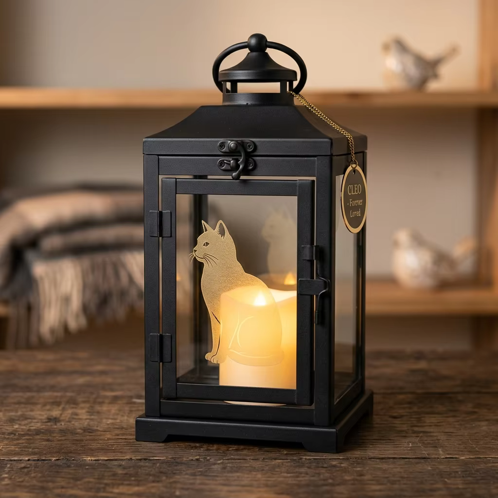 Luminous Memory — LED Lantern Cat Memorial