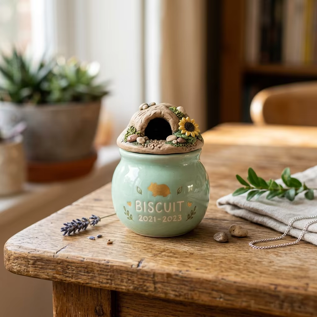 Little Angel — Ceramic Hamster Small Pet Urn